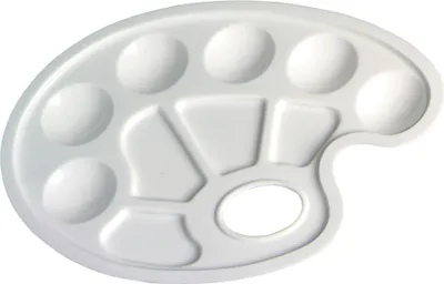 Produktbild von Herlitz Farbmisch Palette aus Kunststoff oval weiß