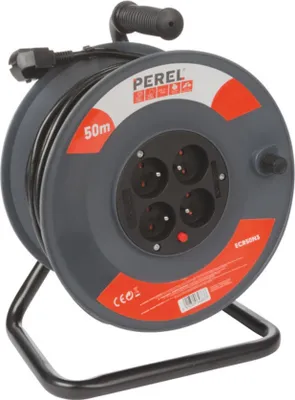 Produktbild von Perel Kabeltrommel, Kabelrolle Innenbereich, Verlängerungskabel, Stromtrommel, Kabelaufroller, 4