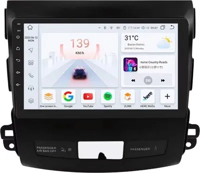 Immagine prodotto di Autoradio con Bluetooth e CarPlay per Mitsubishi Outlander II (2005-2012) - Compatibile con Apple e Android - Impianto stereo con navigatore - Sistema di navigazione - 3 GB di RAM, 32 GB di memoria