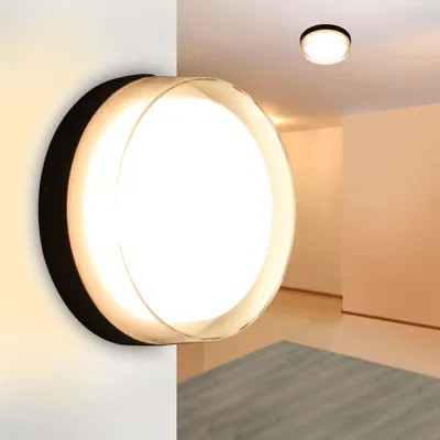 Produktbild von Außenwandleuchte aus Aluminium LED 1340 – Rund Ø 21cm, IP54, Warmweiß