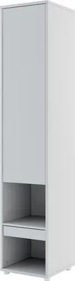 Produktbild von MEBLINI Schrank für Schrankbett Bed Concept - Hochschrank mit Ablagen, Fächern und Schublade - Nachttisch - BC-07 - Grau Matt