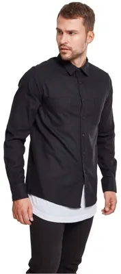 Zdjęcie produktu dla Urban Classics - BASIC FLANELL Hemd schwarz - XL