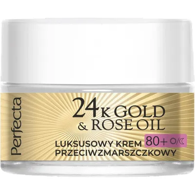 Produktbild von Perfecta 24K Gold & Rosenöl Luxus-Anti-Aging-Creme Tag und Nacht 80+, 50ml