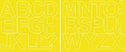 Image de Lettres autocollantes, 6 cm, jaunes, mates