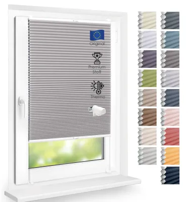 Produktbild von Thermo Wabenplissee Hitzeschutz, ohne Bohren, Grau, 65x100