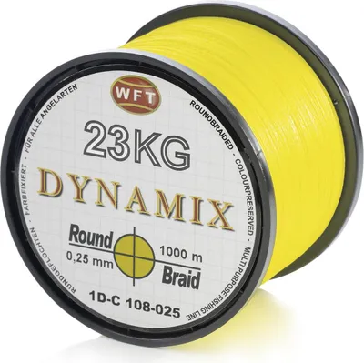 Produktbild von WFT Round Dynamix 1000m geflochtene Angelschnur, Durchmesser:0.16mm, Farbe:Gelb