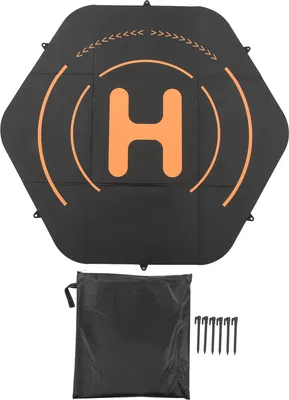 Produktbild von 110cm Drohnen Landeplatz schwarz sechseckig doppelseitig faltbar wasserfest für Inspire 3