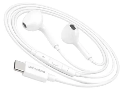 Image de Mayaxess, écouteurs USB-C avec micro pour Galaxy S23 Plus, blanc