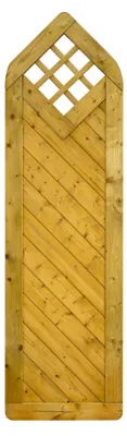 Produktbild von Ligna Gard Sichtschutzzaun Bern Pro Spitz mit Rankgitter 60x210/180 cm Holzzaun Fichte Kesseldruckimprägniert stabiler Rahmen 44x88 mm sehr stabil