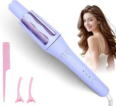 Image de Fer à friser automatique 32 mm - À rotation automatique - Pour de grandes boucles - 3 niveaux de température - Chauffage rapide - Convient aux cheveux longs