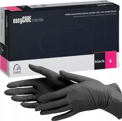 Produktbild von Handschuhe Nitril HANDSCHUHE strong easyCARE Schwarz 100 Stk. Größe S