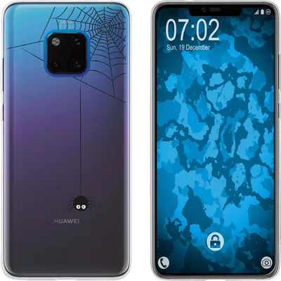 Produktbild von PhoneNatic Case kompatibel mit Huawei Mate 20 Pro Silikon-Hülle Herbst Spinne/Spider M3