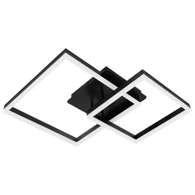 Obrázok produktu pre MasterLED LED stropné svietidlo - 54x54 cm - stmievateľné svietidlo do obývačky v čiernej farbe - s diaľkovým ovládaním - nastaviteľná teplota farieb - Herkules