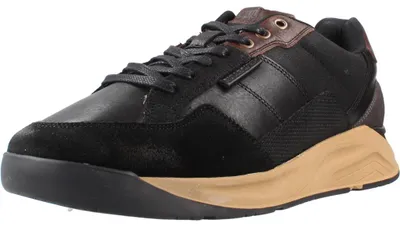 Produktbild von Bullboxer Herren Low Sneaker Schwarz Leder & Textil Größe: 44