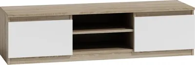 Produktbild von TV Schrank Lowboard Fernseher Schrank TV Möbel  Fernsehtisch Sonoma weiß, Farbe:Sonoma weiß, Größe:140cm
