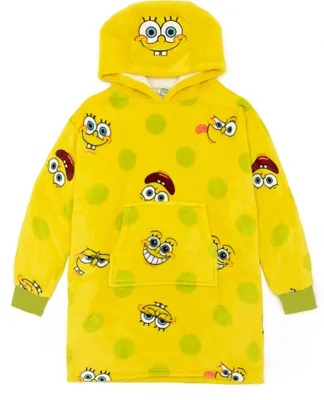Image de SpongeBob SquarePants - Couverture à capuche pour enfants NS7378 (122-128) (Jaune)