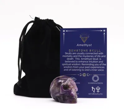 Productafbeelding van Gema Calavera Pequeña - Amethist - 40x30x28 mm