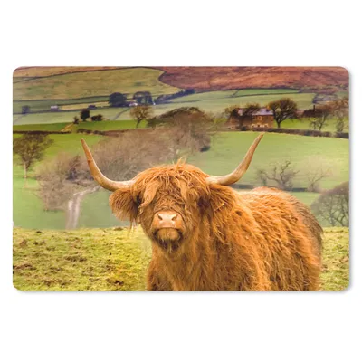 Produktbild von MuchoWow® Mauspad Mousepad Schottischer Highlander - Berg - Herbst 27x18 cm - Mousepads - Maus Mat - Pad - Mausunterlage - Büroartikel - Desk Matten