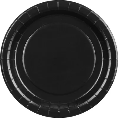 Immagine prodotto di Piatti di cartone da 18 cm, set da 6, neri