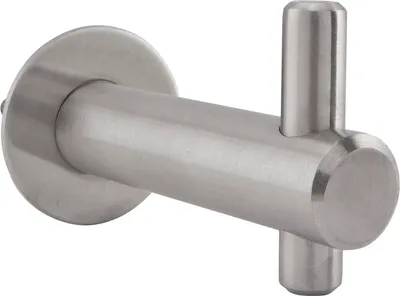 Produktbild von Mantelhaken Inti mit Platte ø 30 mm, Tiefe 62 mm, Edelstahl gebürstet