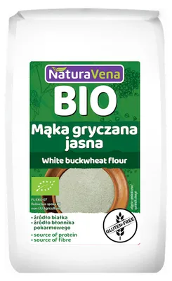 MĄKA GRYCZANA JASNA BIO 500 g - NATURAVENA