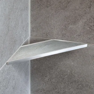 Produktbild von Dalsys Befliesbare Duschablage Ecke 310mm x 130mm Silber Edelstahl