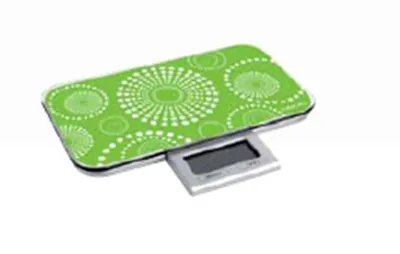 Produktbild von Xamax SLIM 88-444M Elektronische KÃ1/4chenwaage mit LCD-Infodisplay, Messbereich bis 10 kg, Glas-Wiegeschale, Zuwiegefunktion