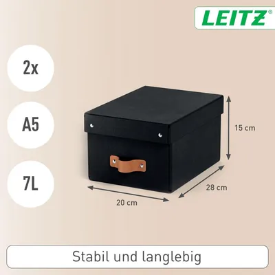 Obrázek produktu pro LEITZ 61470095 Sada úložných boxů LEITZ Puro, karton, 7 litrů, černá