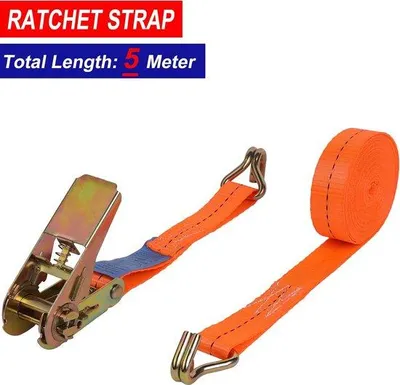 Immagine prodotto di 4 pezzi da 800 kg, cinghie a cricchetto da 5 m per camion, larghezza 25 mm, per prato, traslochi, moto, bagagli