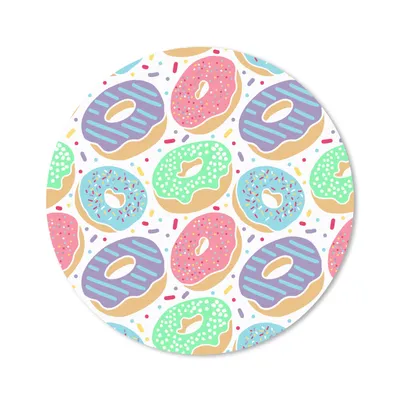 Produktbild von MuchoWow® Mauspad Mousepad Donut - Muster - Pastell 50x50 cm - Mousepads - Maus Mat - Pad - Mausunterlage - Vinyl