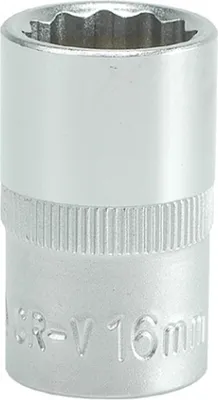Produktbild von Yato YT-1278, Buchse, 1/2", Metrisch, 16 mm, Chrom-Vanadium-Stahl, Chrom