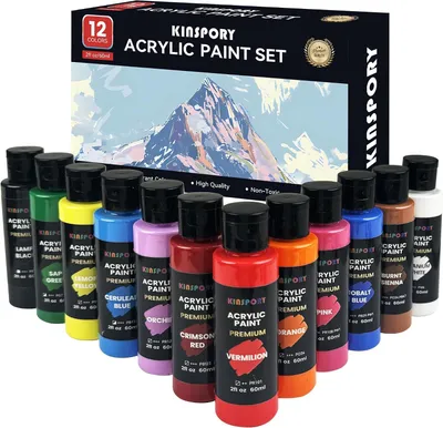 Productafbeelding van Acrylverf Set 12 × 60 ml - Hobbyverf - Veilig Gebruik