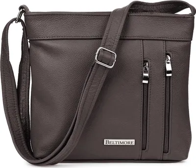 Immagine prodotto di Borsa a tracolla da donna in pelle, nera, due cerniere, Beltimore