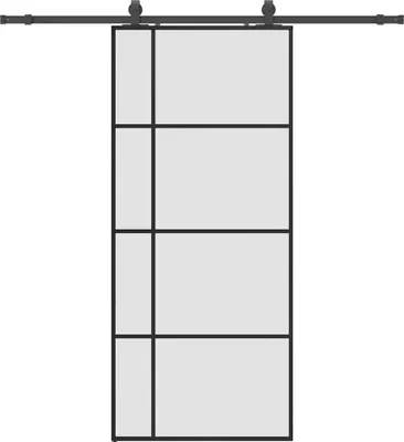 Produktbild von vidaXL Schiebetür mit Beschlag Schwarz 90x205 cm ESG-Glas