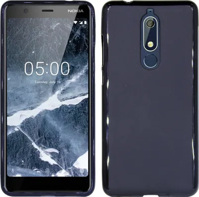 Obrázek produktu pro Silikonový ochranný kryt na mobilní telefon Nokia 5.1 2018, černý