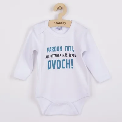 Immagine prodotto di Body stampato New Baby Pardon Daddy,... hai due capi!, taglia 50