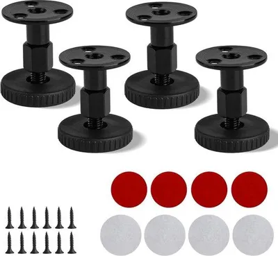 Immagine prodotto di Piedino per mobili regolabile in altezza a 4 punti, 47-64 mm, piedino per tavoli, armadi, divani, uffici, cucine, con foro passante o autoadesivo