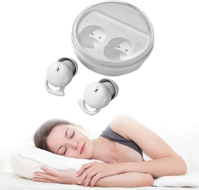 Produktbild von Seitenschläfer in-Ear unsichtbare kleinste Schlaf Bluetooth Ohrhörer für kleine Ohren Seitenschläfer Noise Cancelling Schlafkopfhörer Sport Headset