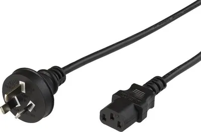Image de Microconnect PE010418AUSTRALIA Coupleur C13 Noir Câble d'alimentation (EK493.1,8)