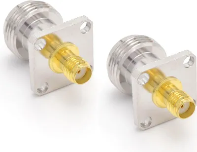Image de Adaptateur N femelle vers SMA femelle Connecteur coaxial Câble coaxial RF Pack de 2 de RANGEFUL