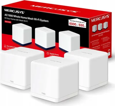 Produktbild von Mercusys Halo H30G(3-pack) Dual-Band (2 4 GHz/5 GHz) Wi-Fi 5 (802.11ac) Weiß 2 Intern