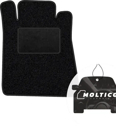 Produktbild von moto-MOLTICO Fahrer Fußmatte Auto Velours Fahrerseite Autoteppiche Schwarz Fahrermatte 1-teilig passend für Mercedes-Benz S-Klasse W140 lang 1991-1998