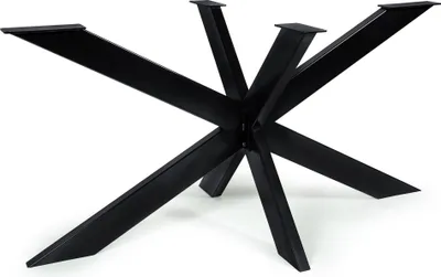 Produktbild von Tischgestell Tischbein Spider Spinnen Tischbeine Kreuzgestell 150x83 cm (Schwarz) Tischkufen Stahl Metall Esstisch Schreibtisch Konferenztisch