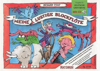 Produktbild von Meine lustige Blockflöte Für C-Sopran-Blockflöte (deutsche Griffweise), m. Audio-CD