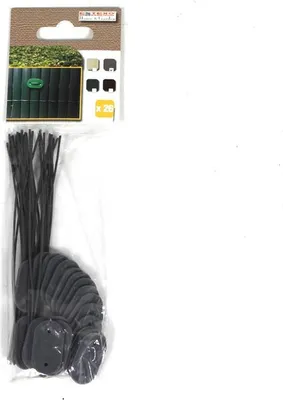 Produktbild von Befestigungsclips Befestigungsset 50x Draht für PVC Sichtschutzmatten grau