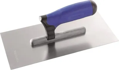 Image de Truelle lisse, longueur 280 mm, largeur 130 mm, inoxydable, avec manche en plastique, épaisseur de l'acier inoxydable : 0,7 mm