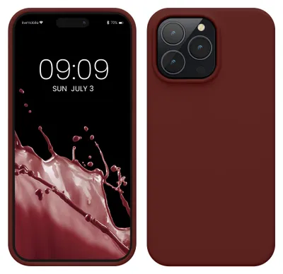Produktbild von kwmobile Handyhülle für iPhone 14 Pro Max Hülle, für iPhone 14 Pro Max Case - Hülle Silikon - kabelloses Laden - Tawny Red