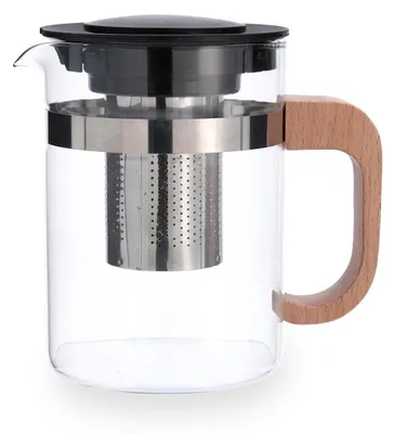 Teekanne aus Glas mit Edelstahlfilter, 0,8 l
