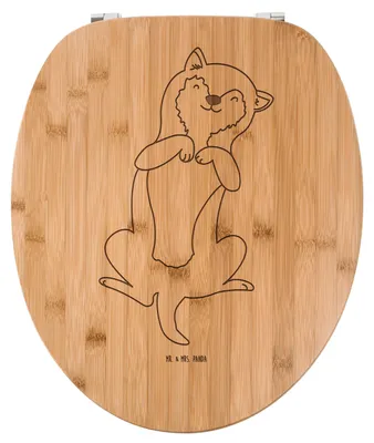 Produktbild von Mr. & Mrs. Panda Toilettendeckel Hund Streicheln - Transparent - Geschenk, WC Sitz, Hunde, Klobrille, Brille, Süß, Klodeckel, Hundewelpe, Hundebesitzer, Deckel, Kraulen