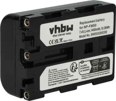 Produktbild von vhbw Akku kompatibel mit Sony DCR-DVD101E, DCR-DVD100, DCR-DVD101, DCR-DVD200, DCR-DVD100E Videokamera Camcorder (1400 mAh, 7,4 V, Li-Ion)